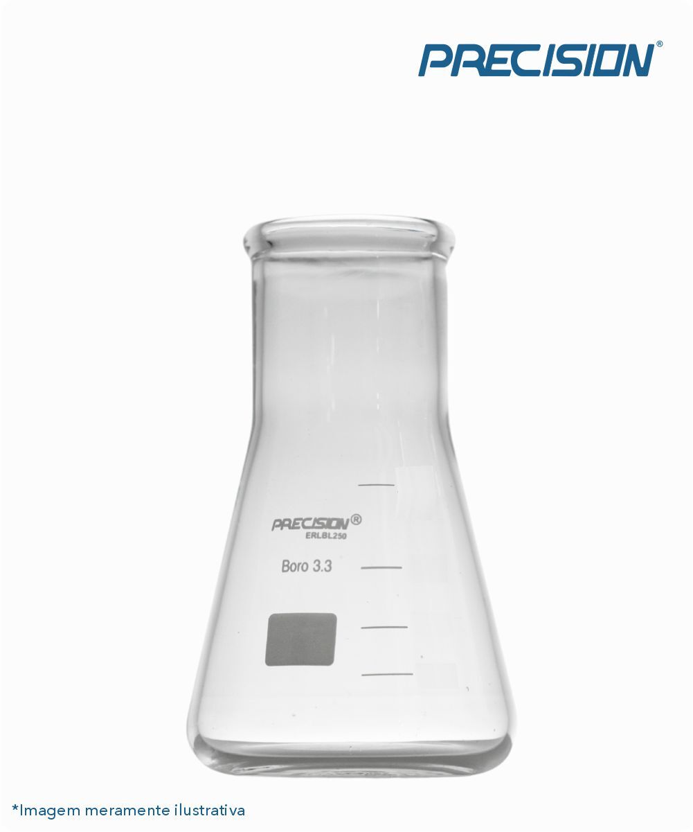 Frasco Erlenmeyer boca larga 250mL